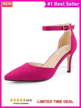 Women's Pumps 3" Stiletto Heels Closed Toe Faux Suede Dress Shoes